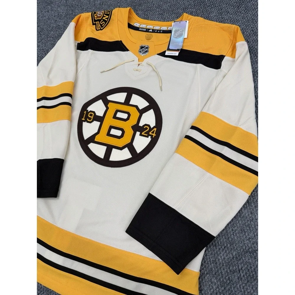 Boston Bruins Size 52 adidas 100th Year Primegreen Authentic NHL Jersey - New